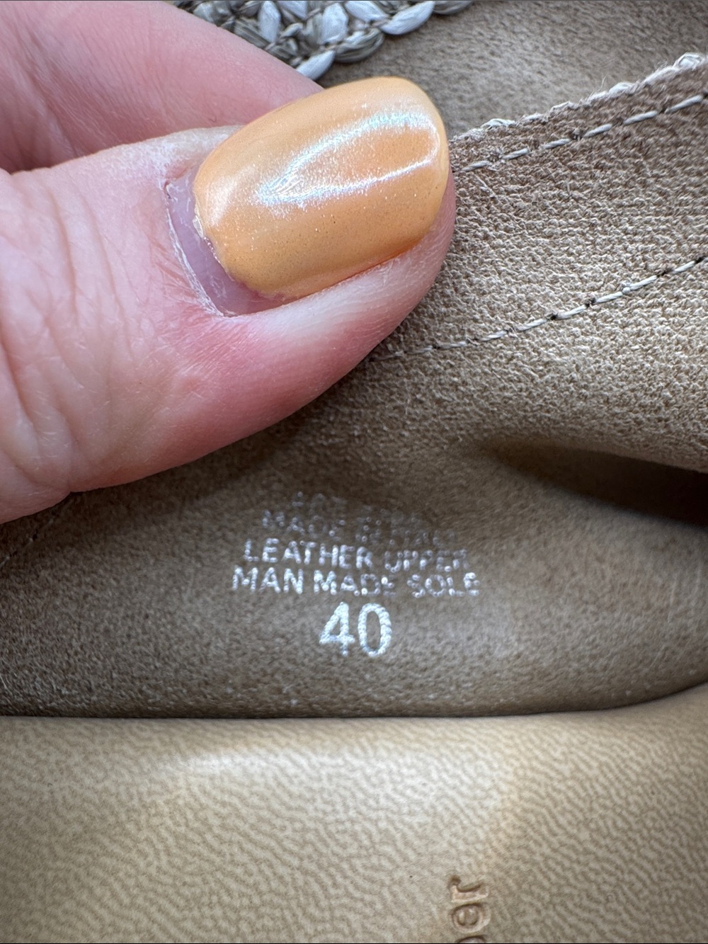 Carlo Pera Italy Taupe Platform Mule Clogs Leather Braided Trim Slip On EU 40 - Picture 10 of 11
